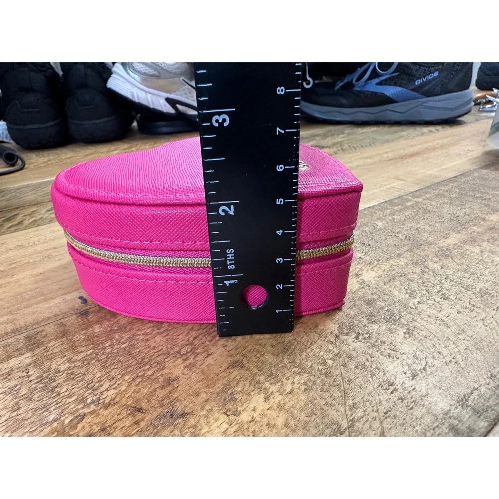 Kendra‎ Scott Heart Jewelry Travel Case Pink Zippered Organizer Box